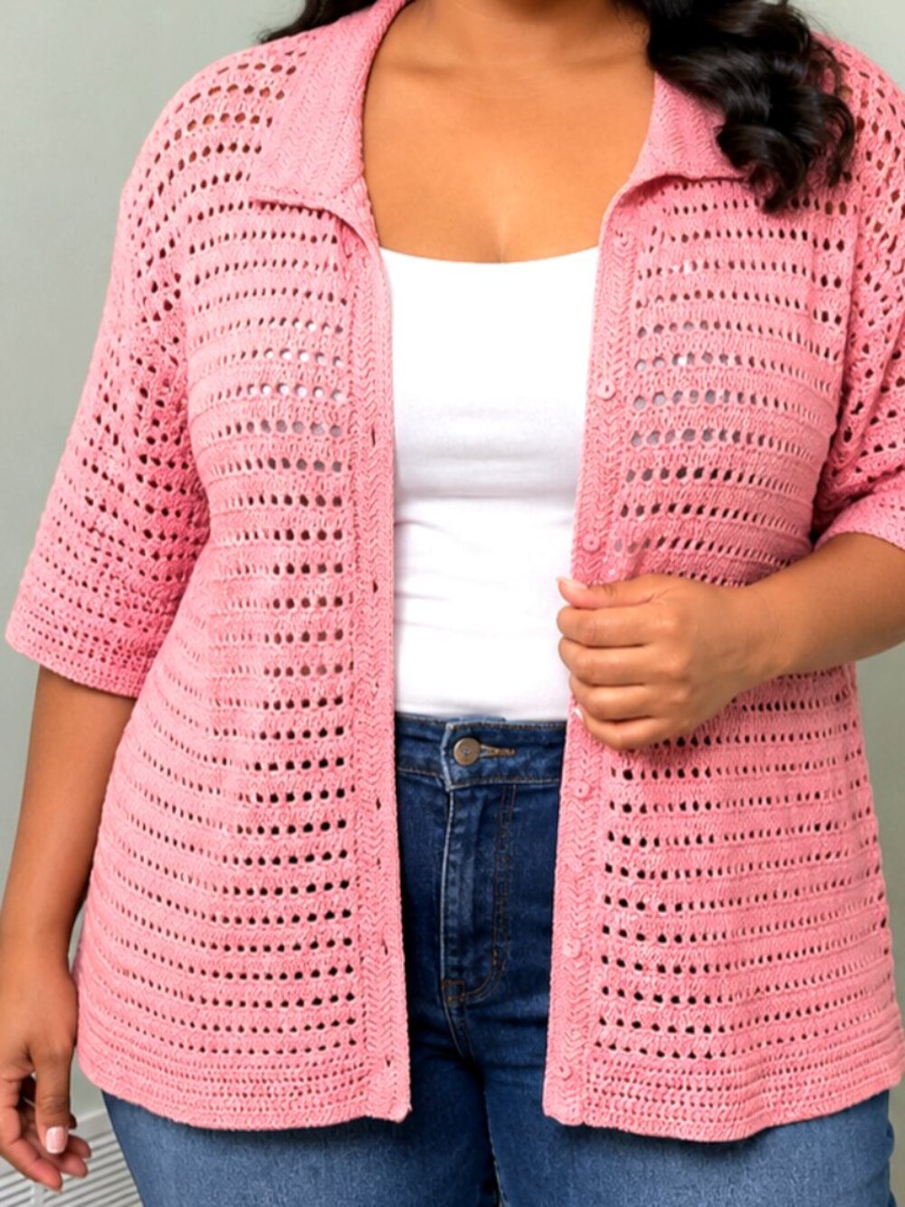 NWT Fashion Nova knit crochet top 1X